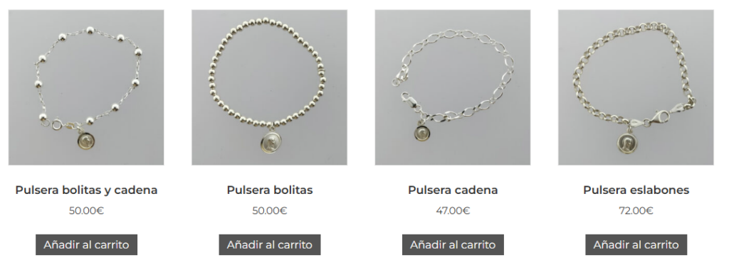 pulseras religiosas de plata
